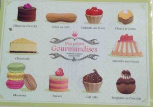 Green poster Mes petites gourmandises